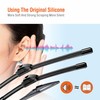 WOWIPER Silicone Windshield Wiper Blades with Rear Wiper Blade for
