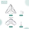 sourcing map 8 Set Acrylic Corner Bracket L-Shaped and Triangle
