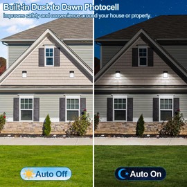 LED Outdoor Wall Light with Photocell, Dusk to Dawn Outdoor Lighting, 30/25/15Watts and 3000/4000/5000K Adjustable, IP65 Waterproof Exterior Security Lights for Porch, House, Garage, Warehouse, 4Pack
