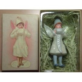 Snow Angel with Flowers Christmas Tree Ornament