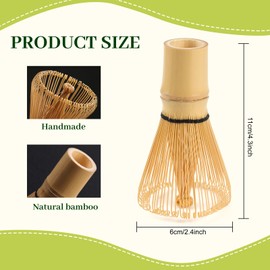 Bamboo Whisk Matcha Whisk，Bamboo Stirrer，Traditional Handcrafted Japanese Matcha Tea Mixer Brush Mixing Tool Accessory for Tea Preparation 125SG12
