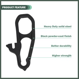 Heavy Duty Front Tow Hooks Fit for 2019-2024 Dodge Ram 1500 DT, Replace OE 82215268AB 68272944AB 68272945AB, Left & Right, Black