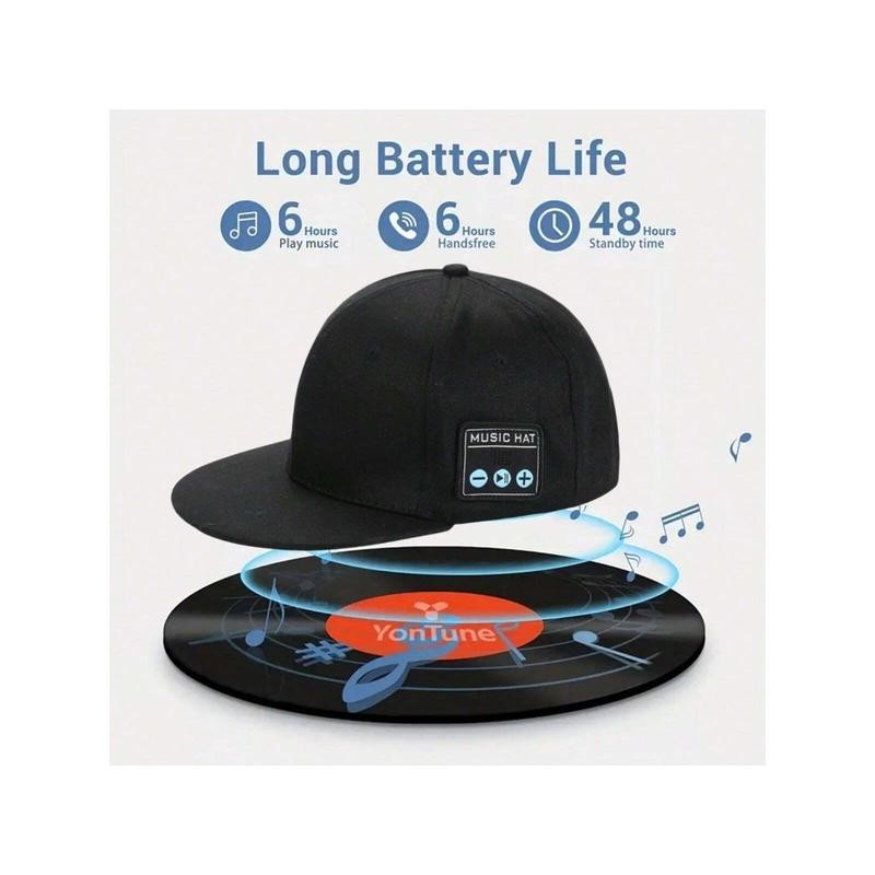 Wireless Bluetooth Baseball Cap With Speaker, Adjustable Bluetooth Hat Wireless