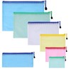 Yeestone Zipper Bag, 7 Pack Waterproof Document Bag Colored Document