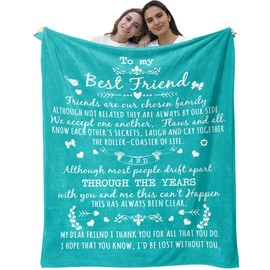 Omokil Best Friend Blanket Gifts, Friendship Gifts for Women, Bestie Gifts for Women, BFF Gifts for Women, Gift for Best Friend, Best Friend Long Distance Gifts Blanket 50" X 60"