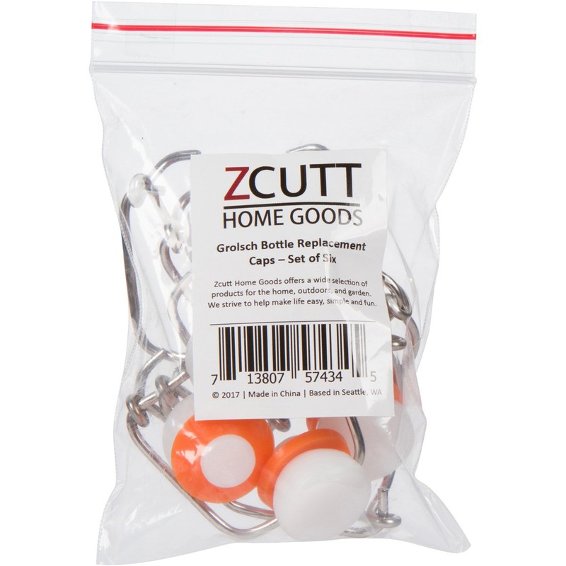 6-pack of Replacement Swing Top Caps with Silicone Seals (For