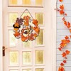 Fall Door Sign Autumn Front Wooden Wreath Hanging Thanksgiving Cartoon