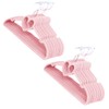 No-Slip Velvet Plastic Hangers,Pink(20Pack) for Coat Jackets, Pants, and Dress