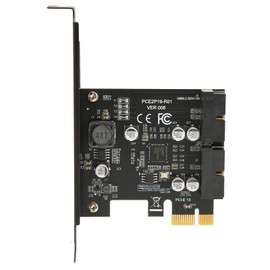 KIMISS Usb3 Pcie Karte Metall, Elektronik USB 3 Pcie Karte Intern Pcie Zu USB 3.2 Erweiterungskarte 5 Gbit/s Hochgeschwindigkeits Usb3.2ont Gen1 Erweiterungskarte Dual Port 19Pin