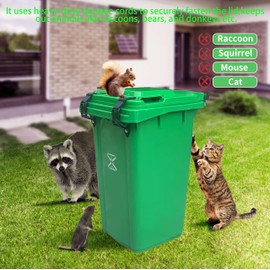 Foxmox Trash-Can Lock for Animals: Garbage Can Lid Locks for Raccoon,Bear and Dog - 4 Pack