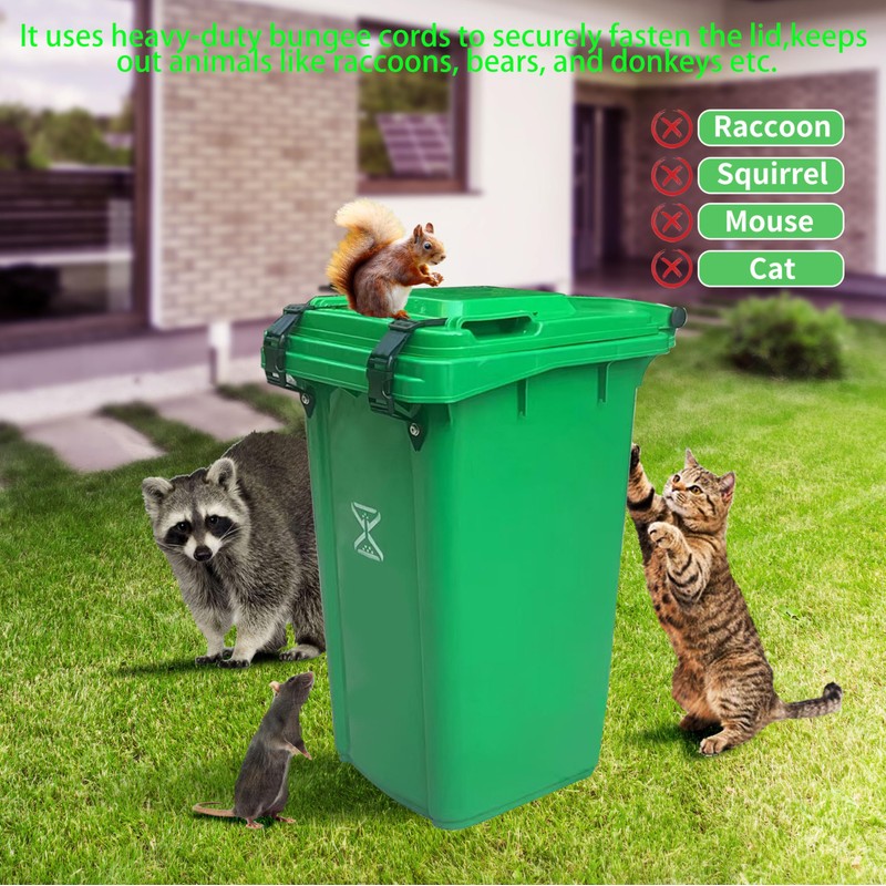 Foxmox Trash-Can Lock for Animals: Garbage Can Lid Locks for