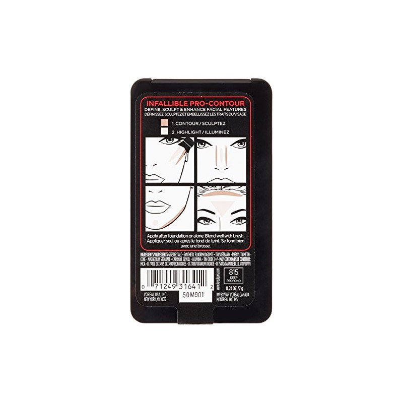 L'Oréal Paris Infallible Pro Contour Palette, Deep/Profound, 0.24 oz.