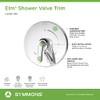 Symmons S-5500-TRM Elm Shower Valve Trim in Polished Chrome (Valve
