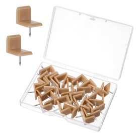30 Pcs Tack-in Drawer Glides, L-Shape Drawer Slider Brown Furniture Slider Tack Glide Plastic Drawers Repair Kit for Repairing Dressers, Making The Drawers Slide Smoothly and Evenly
