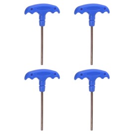 QUARKZMAN Set of 4 H4 T-Handle Allen Key 4 mm S2 Steel T-Key Allen Key Repair Tool