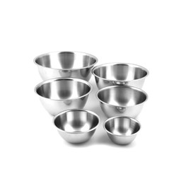 Fox Run 6-Piece Nesting Stainless Steel Polished Mirror Finish Mixing Bowls Set, 0.5, 1.25, 2.75, 4.25, 6.25 and 10.75 Quart