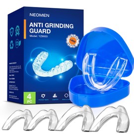 NEOMEN Bruxism Mouth Guard For Grinding Teeth - Professional Dental Guard - 2 Sizes, Pack of 4 - Upgraded Night Guard For Teeth Grinding , Stops Bruxism, Tmj & Eliminates Teeth Clenching