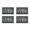 YFFSFDC 4-Piece LCD Digital Hygrometer Thermometer with Built-in Sensor for