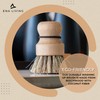 ENA Living Wooden Pot Brush | Sustainable FSC-Certified Beechwood and