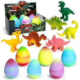 Flavery Dinosaur Hatching Surprise Eggs for Kids - 6 Pack - Grows 600% - Dino Egg Toys, Gift Ideas, Party Favors, Educational Kids Play Set