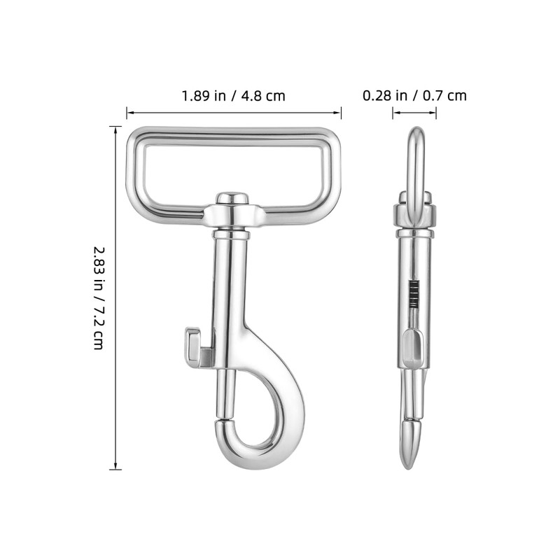 Toddmomy 2pcs Stainless Steel Pet Leash Swivel Snap Hook Trigger