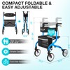 PLANET WALK Super Lightweight Rollator Walker for Seniors, Foldable Rolling