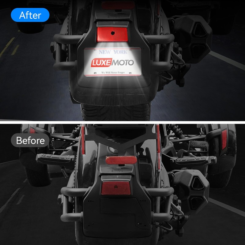 LUXEMOTO LED License Plate Light for Can-Am Spyder F3 All