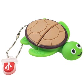 BorlterClamp 64GB USB Flash Drive Cute Cartoon Sea Turtle Model Memory Stick, Gift for Students and Children
