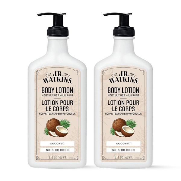 J.R. Watkins Daily Moisturizing Body Lotion, Coconut, 18 fl oz,