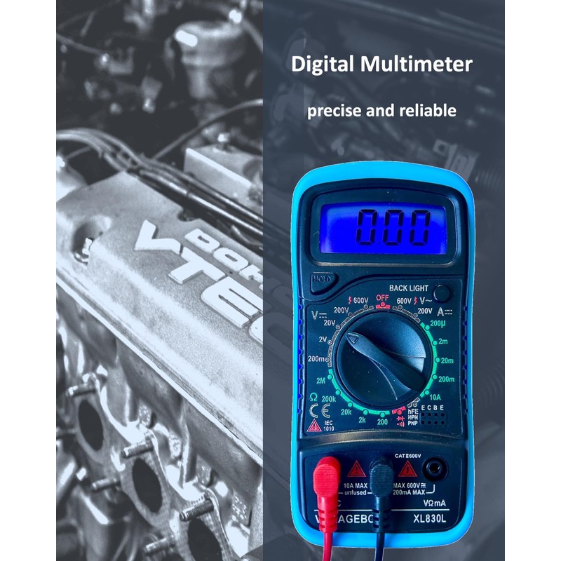 Villageboom Digital Multimeter | Voltmeter | Continuity Test | Voltage