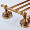 Leyden Swivel Towel Bar, Antique Brass 3 Arm Swing Towel