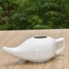 Ancient Impex Ceramic Neti Pot for Nasal Cleansing with 5