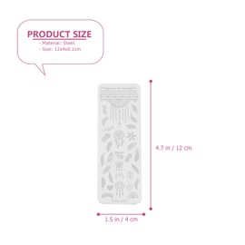 Healeved 5pcs Nail Art Stamping Plates Florals Butterflies Diy Manicure Kit for Salon