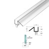 Gordon Glass® Clear Co-Extruded Bottom Wipe with Drip Rail for