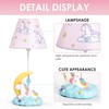 HERBESTBAY Kids Table Lamp, Adorable Moon Unicorn Style Desk Lamp,