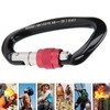 Mountaineering D Locking Carabiner Clips Alloy Heavy Duty Carabiner for