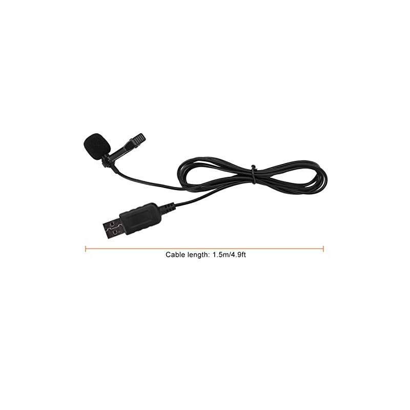 Bewinner Micrófono Lavalier USB, Micrófono de Computadora Omnidireccional con Clip