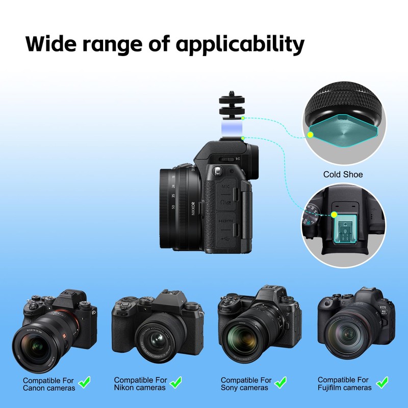 Osmo Pocket 3 Cold Shoe Holder for Camera, DSLR Camera