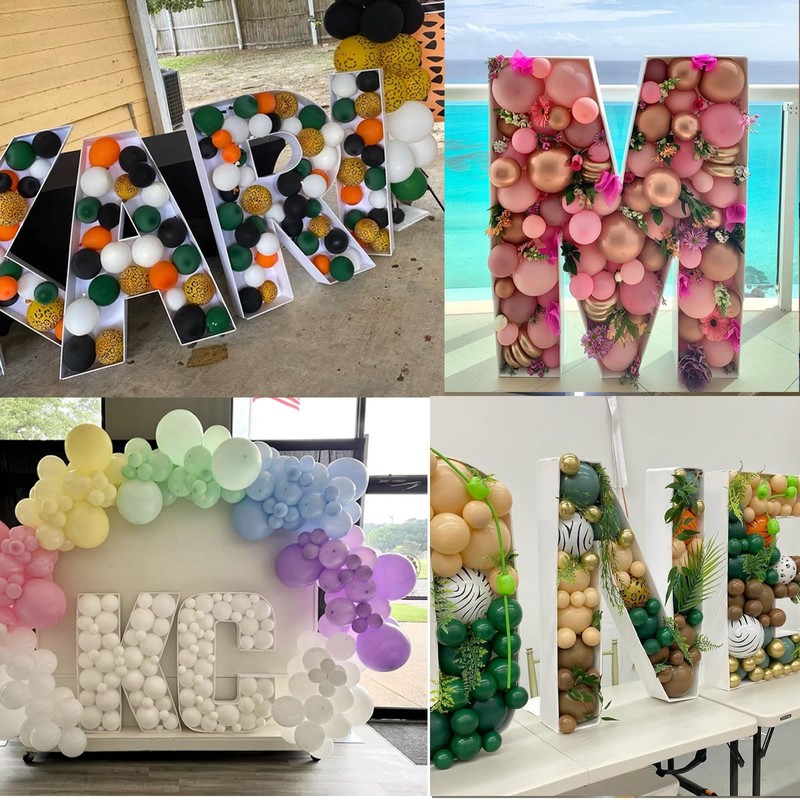 3FT Tall Mosaic Balloon Frame Big Marquee Light Up Letters