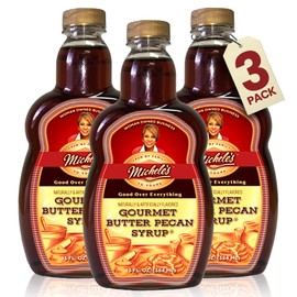 Michele’s Gourmet Butter Pecan Syrup 3-Pack | 13 Ounce Bottle | Good Over Everything! | Foodie Gift, Ice Cream & Desert Topping, Recipe ingredient, Condiment | Great on Lamb, Pork, Beef, Ribs & Much More!