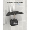 DAYONE Corner Foot Rest for Shaving Legs 10'' Black, Wall