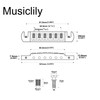 Musiclily Pro 52.5mm Pigtail Style Adjustable Wraparound Bridge Tailpiece for
