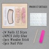 ROFIBUT French Tip Press on Nails Short Square Fake Nails
