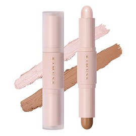 KIMUSE 2 Color Dual Cream Contour Stick, Highlight & Contour Bronzer Stick, Long Lasting & Waterproof Contour Sticks Kit for Light Skin Face Makeup