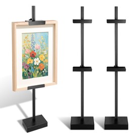 Sibosen 2 Pcs Adjustable Tabletop Easel Stand-Up to 29" H Frame Holder Stand Table Easels for Picture Frames Metal Standing Easel Display Stand for Signs Display Artwork Canvas Decorative Stand