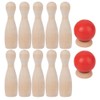 Toyvian Wooden Bowling Set for Kids and Adults - 10