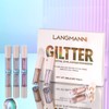 LANGMANNI 10Pcs Liquid Glitter Eyeshadow Korean Makeup Set, Shimmer,Pigmented,Long Lasting,Quick