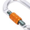 Locking Carabiner Clip Aluminum Alloy Oval Locking Heavy Duty Carabiner
