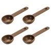 sourcing map 4pcs Coffee Spoons, 10ml Wooden Table Spoons Tea