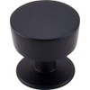 Top Knobs M1123 Nouveau III Collection 1-3/16" Essex Knob, Flat Black
